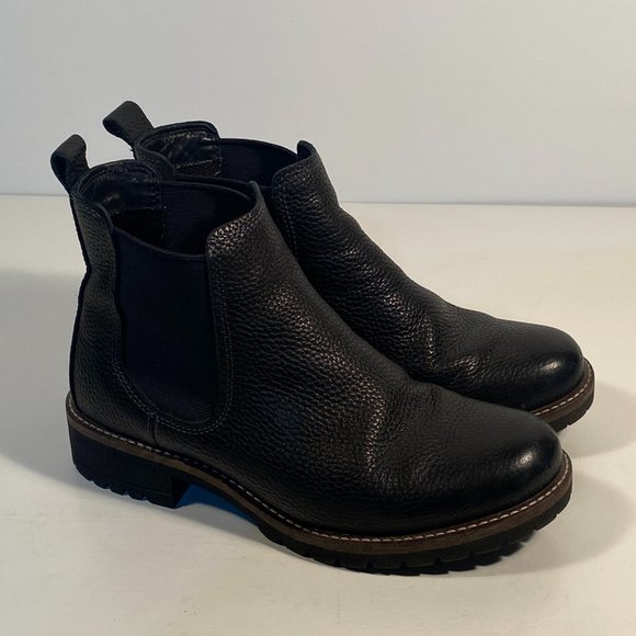 Ecco Shoes - Ecco Black Leather Chelsea Ankle Boots Women Size 37